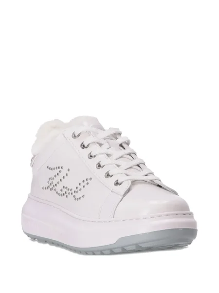 Sneakerși Karl Lagerfeld cu platformă cu tepi alb