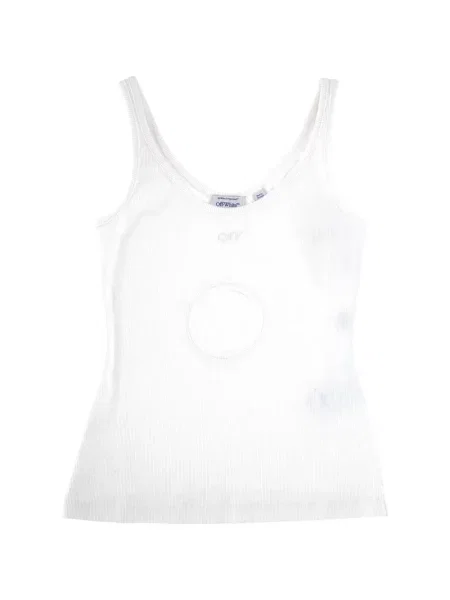 Top Off-white tricotate alb