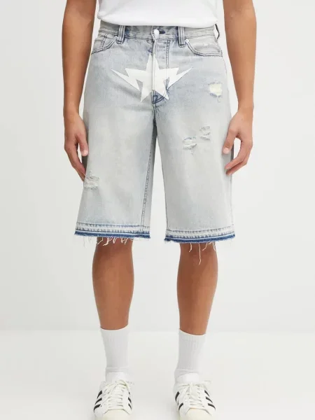 A Bathing Ape pantaloni scurți jeans Destroyed Sta