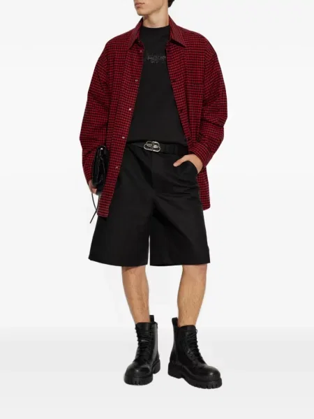 Cămașă Balenciaga în carouri roșu