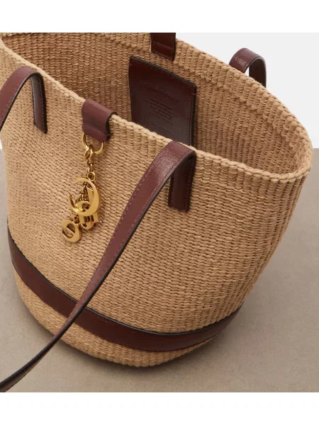 Geantă Chloé din piele bej