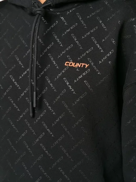 Hoodie County Of Milan με σχέδιο μαύρο