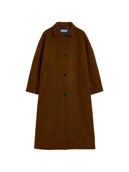 Palton Jil Sander de lână maro