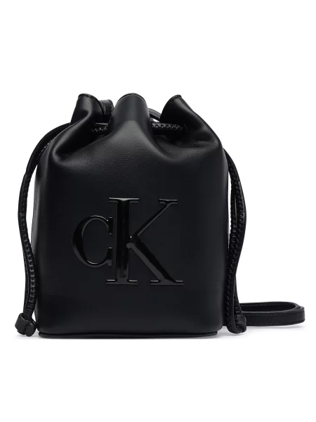 Τσάντα Calvin Klein Bold Ck Mini Bucket Crossbody μαύρο