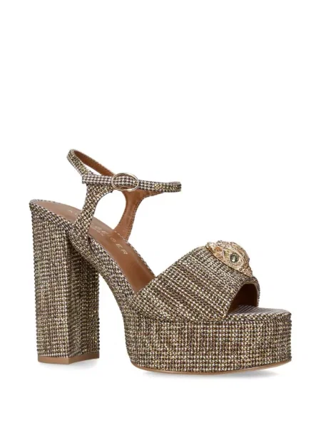 "houndstooth" rašto sandalai Kurt Geiger London su platforma