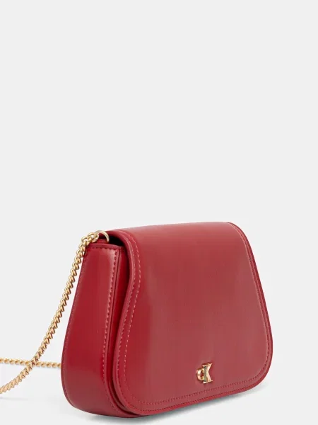 Calvin Klein geantă crossbody pentru femei cu imitație de piele roșu