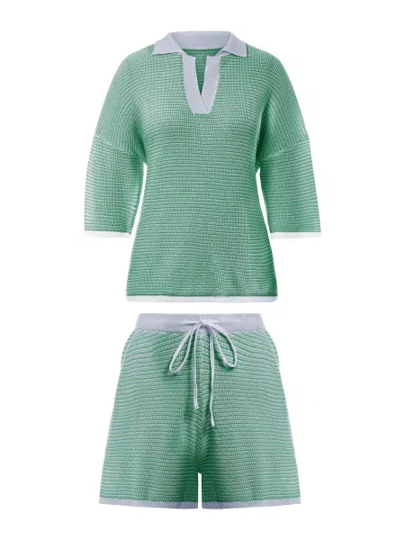 Imily Bela Costum cu pantaloni / verde gri