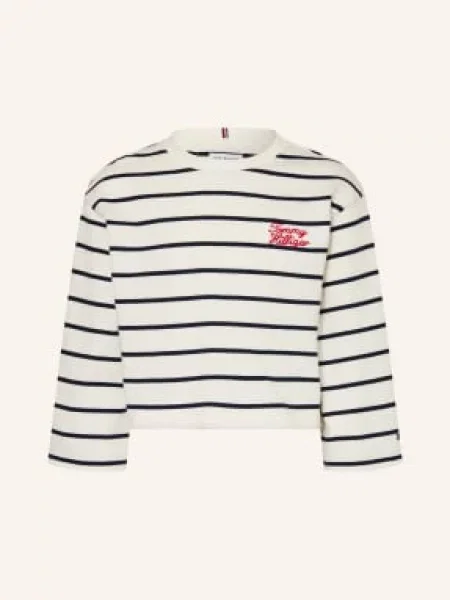 Tommy Hilfiger Tričko S Dlouhým Rukávem / červená / tmavě modrá bílá