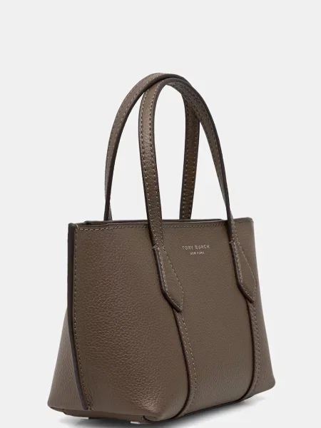 Geantă shopper Tory Burch din piele maro