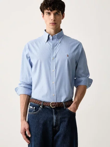 Polo Ralph Lauren košeľa oxford pánska modrá