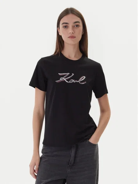 Тениска Karl Lagerfeld черно