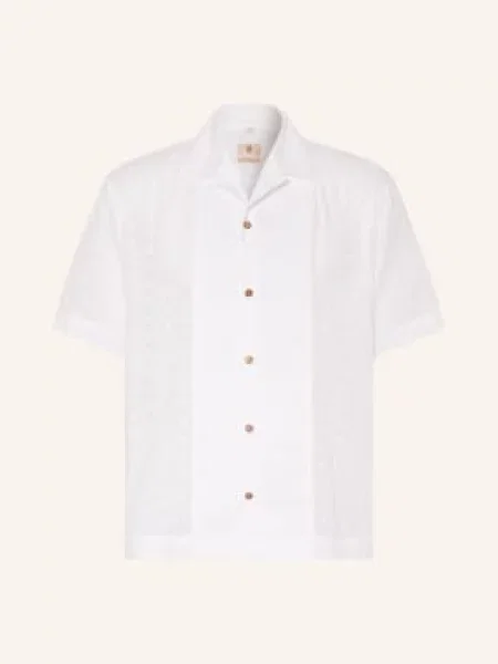 Q1 Manufaktur Koszula Resortowa Loose Fit weiss biała