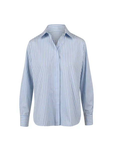 Koszula Max Mara w paski niebieska