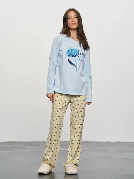 Піжама Роза блакитний