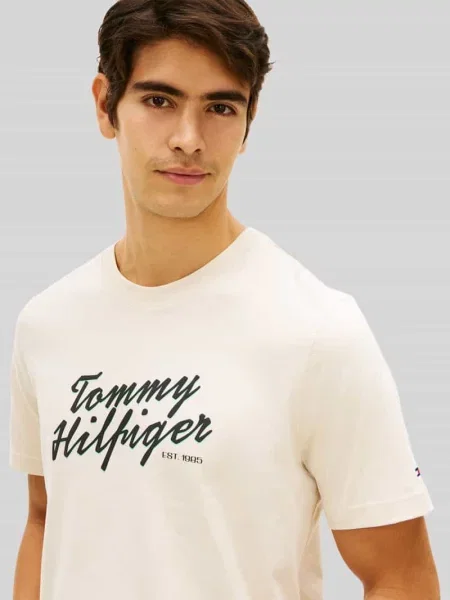T-shirt o kroju regular fit z czystej bawełny Tommy Hilfiger