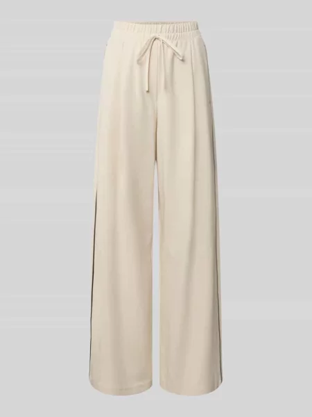 Spodnie o kroju relaxed fit o szerokości z mieszanki lyocellu model GODEZIA' Weekend Max Mara białe