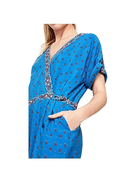 Rochie din denim Pepe Jeans albastru