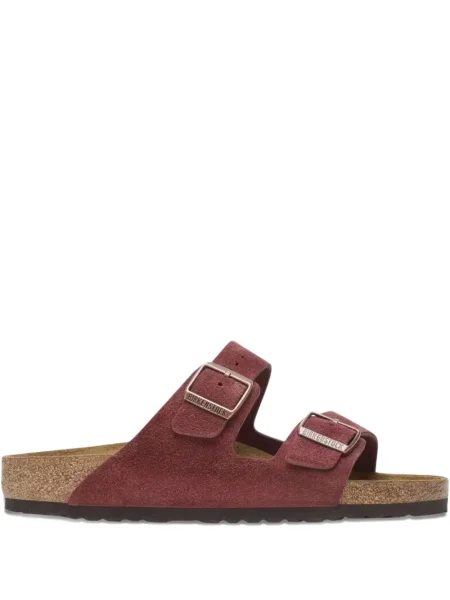 Sandale Birkenstock din piele de căprioară maro