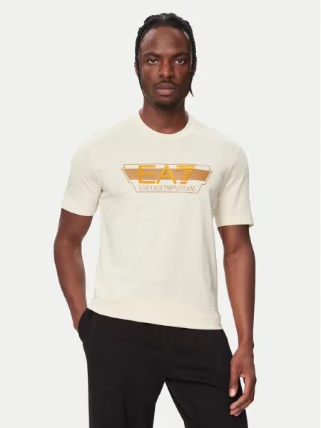 Emporio Armani T-Shirt Kremowy