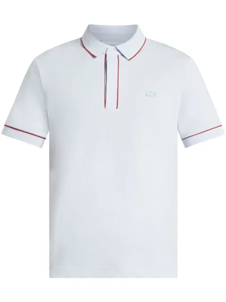 Polo Lacoste cu broderie albastru