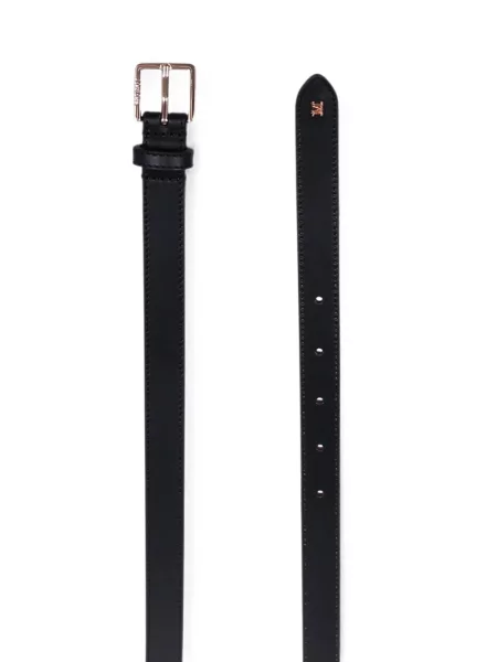 Curea Max Mara din piele cu autograf negru