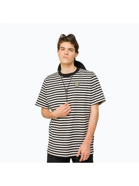 Tricou bărbați Kaotiko M/C Rayas Corazon black negru