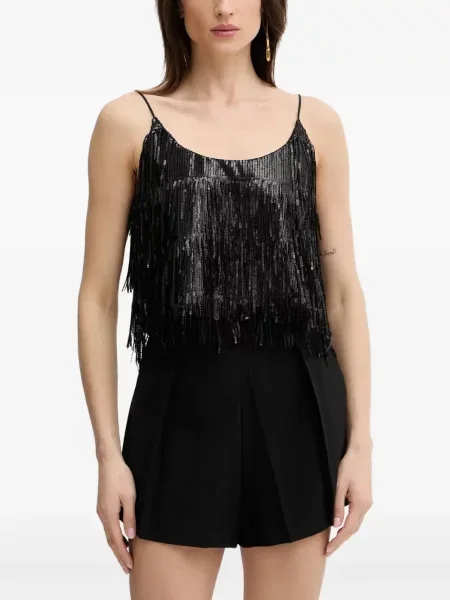 Top Haveone cu paiete negru