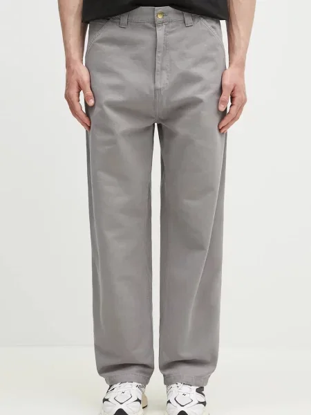 Carhartt WIP pantaloni de OG Single Knee Pant barbati drept gri