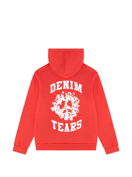 Majica s kapuljačom Denim Tears s printom crvena