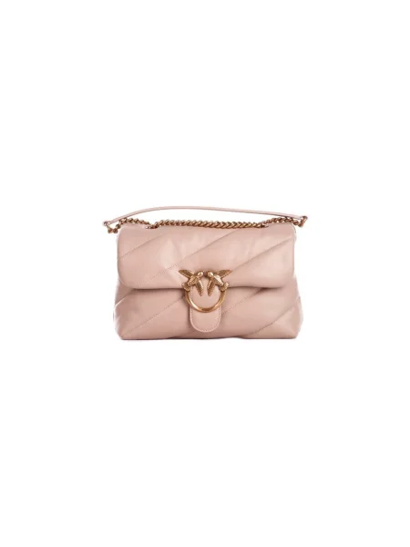 Klasická crossbody kabelka Pinko béžová