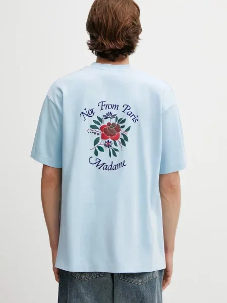 Kratka majica Drôle de Monsieur T-Shirt Slogan Rose modra