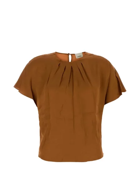 Top Isabel Marant din satin maro