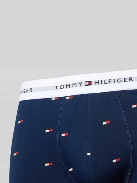 Spodnie z elastycznym paskiem z logo w zestaw 3 szt. Tommy Hilfiger niebieskie