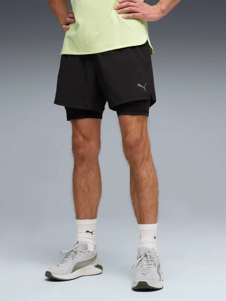 Стрейчевые спортивные шорты Puma черные