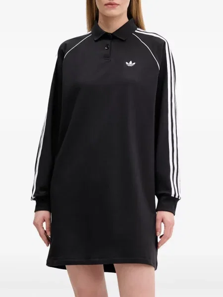 Ριγέ τρέξιμο σετ φόρμας Adidas με σχέδιο γκρι