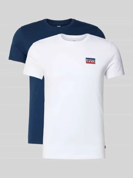 T-shirt z nadrukiem z logo w zestaw 2 szt. Levi's