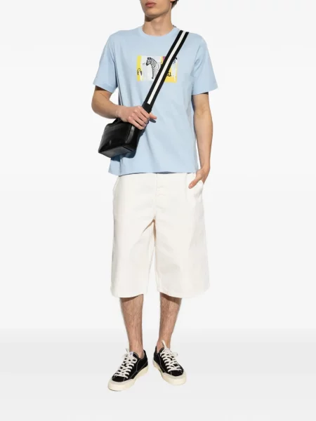 Tricou Ps Paul Smith cu imagine cu model zebră albastru