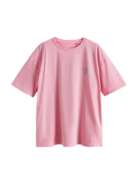 Next Tricou albastru / galben / roz deschis alb