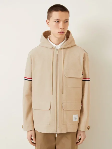 Thom Browne. Kurtka beige czarna