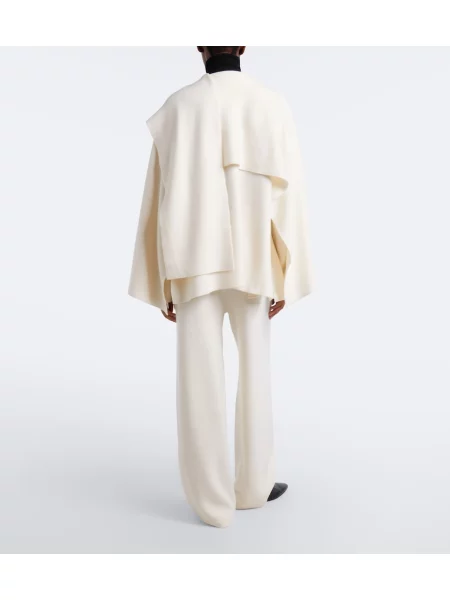 Pantaloni Lisa Yang din cașmir alb