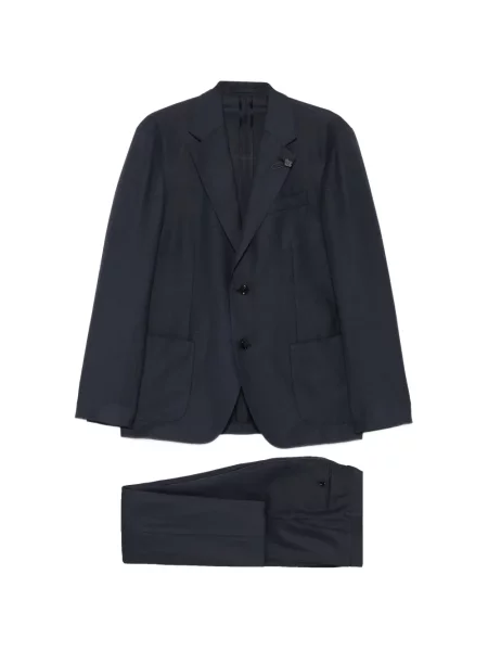 Costum Lardini cu model floral albastru