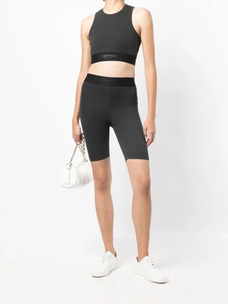 Αθλητικά σορτς Fear Of God Essentials με αυτόγραφο γκρι