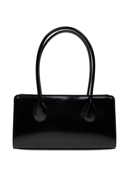 Geantă Lié Studio din piele de lac negru