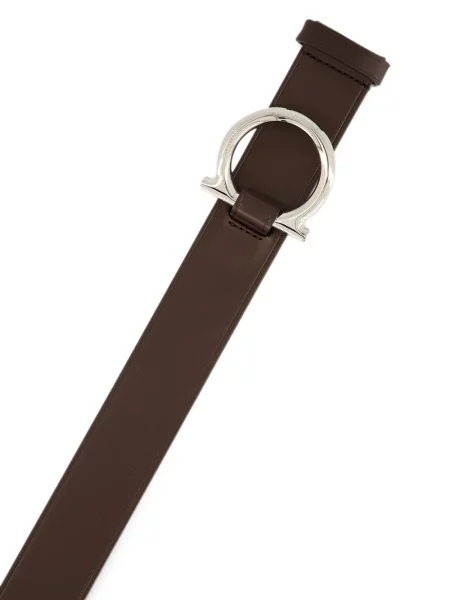 Cu centură curea Ferragamo din piele cu cataramă maro