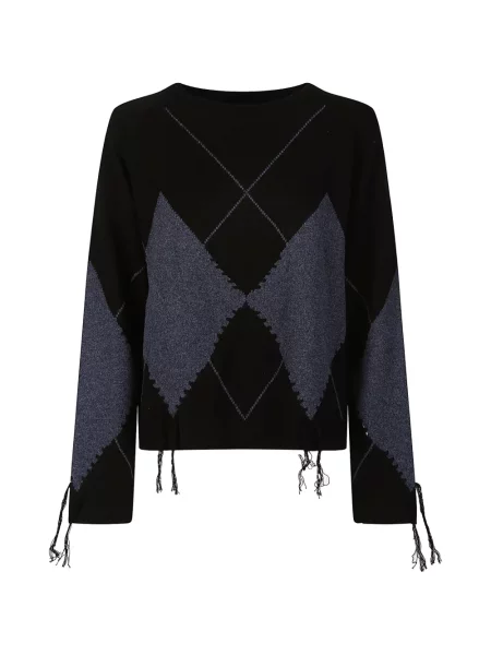 Pulover Pinko cu model argyle negru
