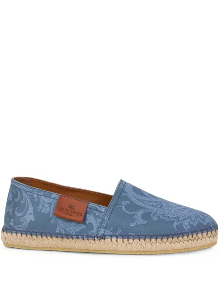 Espadrile Etro cu model paisley albastru