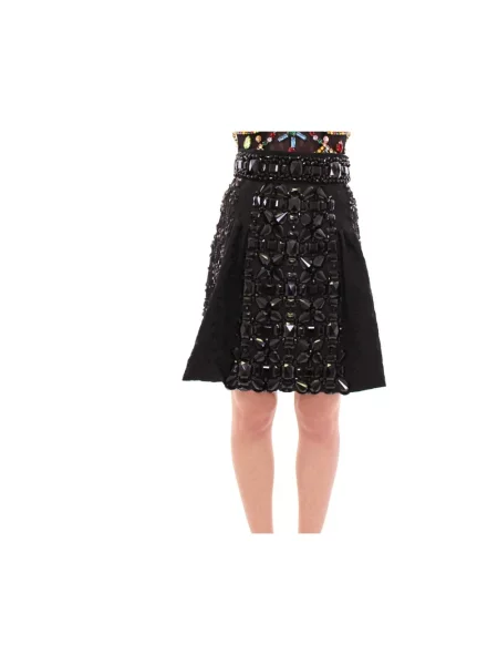 Spódnica midi Dolce And Gabbana wełniana czarna