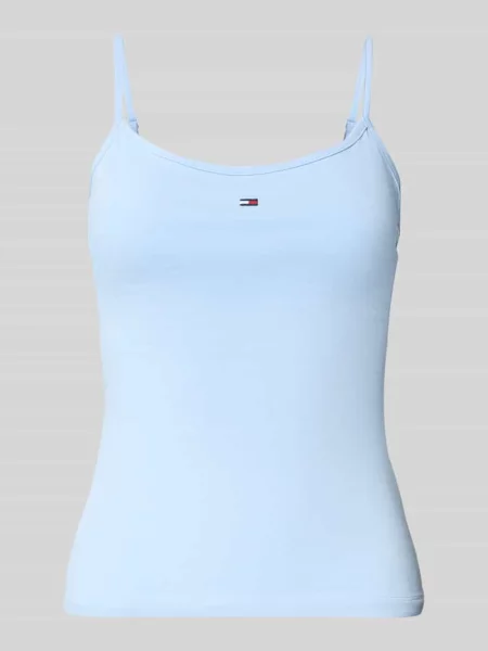 Top Tommy Jeans na ramiączkach niebieski