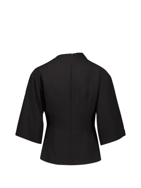 Top Drhope asimetric drapat negru