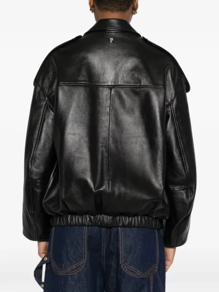 Geanta de piele Dondup negru